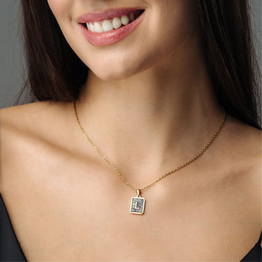 Gold Necklace for a woman - Simple Initial Necklace - Woman Necklace - Letter Necklace Necklace Black / A Brother & Sisters
